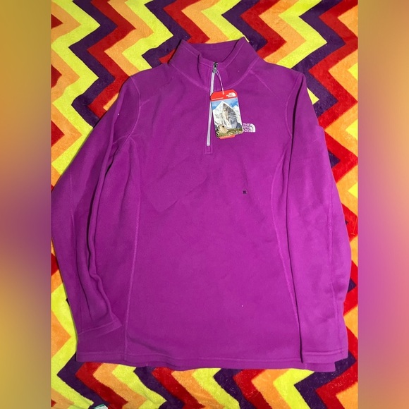 The North Face Glacier 1/4 zip fleece sweater nwt new with tags - Picture 1 of 3